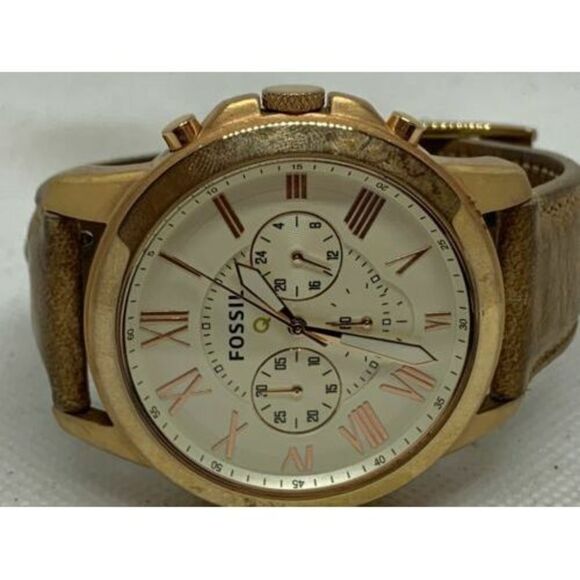 Fossil Q Chronograph Smartwatch Brown Leather Band Activity Tracker NDW1 C127 - Picture 6 of 9